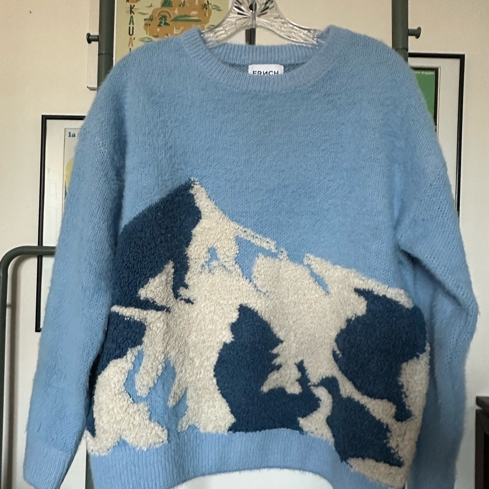 FRNCH Paris Light Blue Sweater Apres Ski